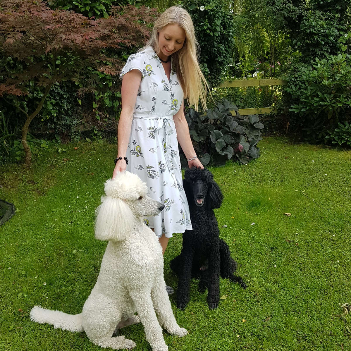 Joanne with the poodles Joanne with the poodles